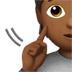 🧏🏾 deaf person: medium-dark skin tone display on Apple